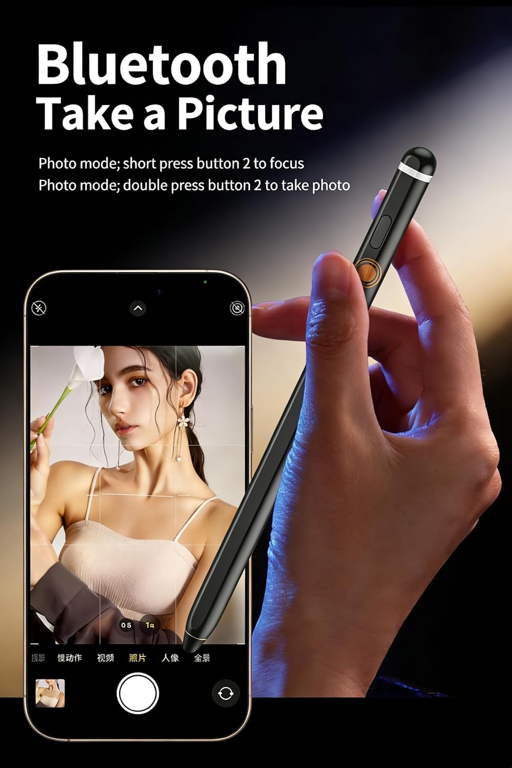 Fold 7 Pen (WithBluetooth) for Samsung Galaxy Z Fold 7/ Fold 6/ Fold 5 Edition, Compatible with Galaxy S25/S24/S23 Mobile Phone All Touch Screen Device (White)
