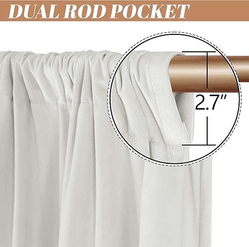 Miniatura 9 de nanbowang - Cortinas opacas de terciopelo verde de 72 pulgadas de largo, con bloqueo de luz y bolsillo para cortinero, juego de 2 cortinas opacas