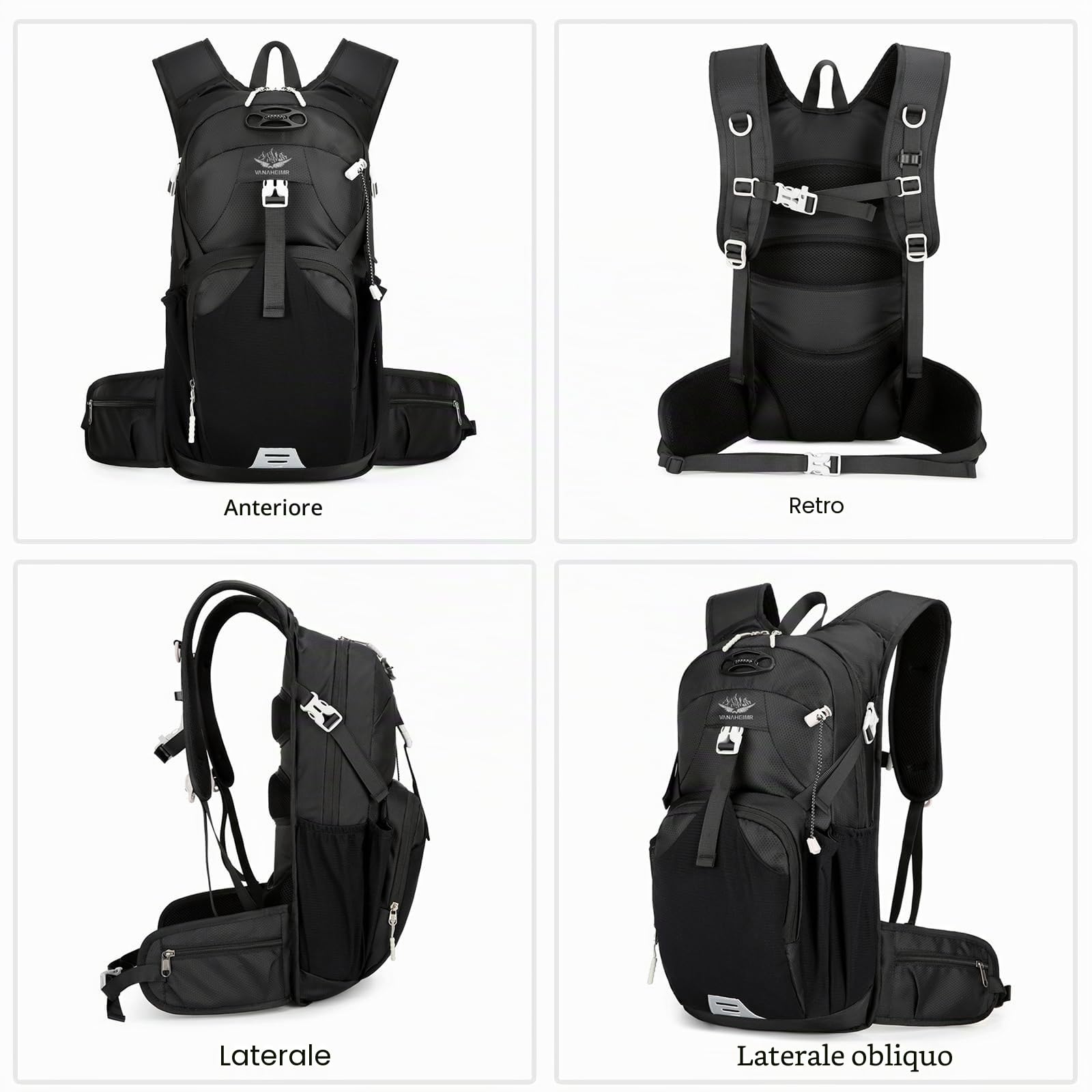 Zaino Impermeabile 18L Trekking Hiking Backpack per Donna Uomo Ciclismo Arrampicata Sport