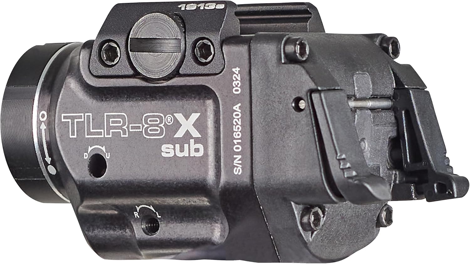 Streamlight 69419 TLR-8 X sub 500-Lumen Rail-Mounted Tactical Weapon Light with Integrated Red Aiming Laser Exclusively for Springfield Armory Hellcat Only, Black