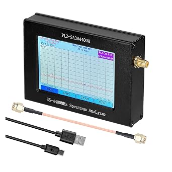 Spectrum Analyzer, PLZ-SA35-4400-A1 Spectrum Network Analyzer Signal-Source Tracking-Source 35-4400mhz Amplitude Bandwidth Frequency LCD Display Antenna Analyzer