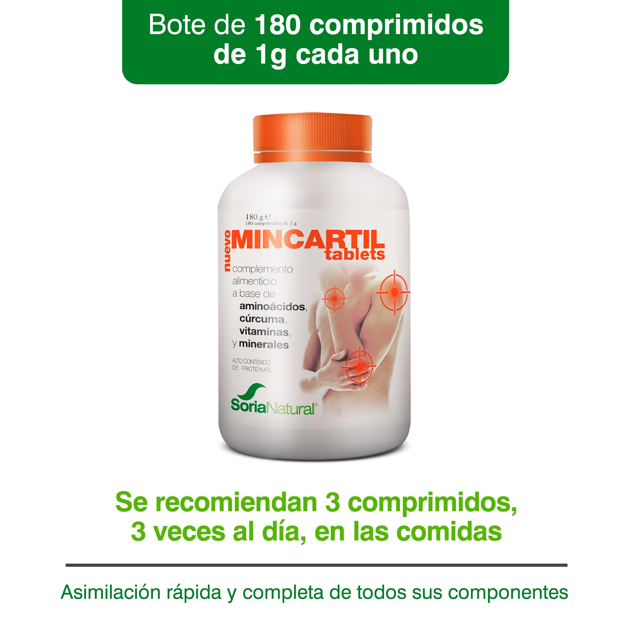 Soria Natural MINCARTIL REFORZADO COMP 180 COMP (Paquete de 2)