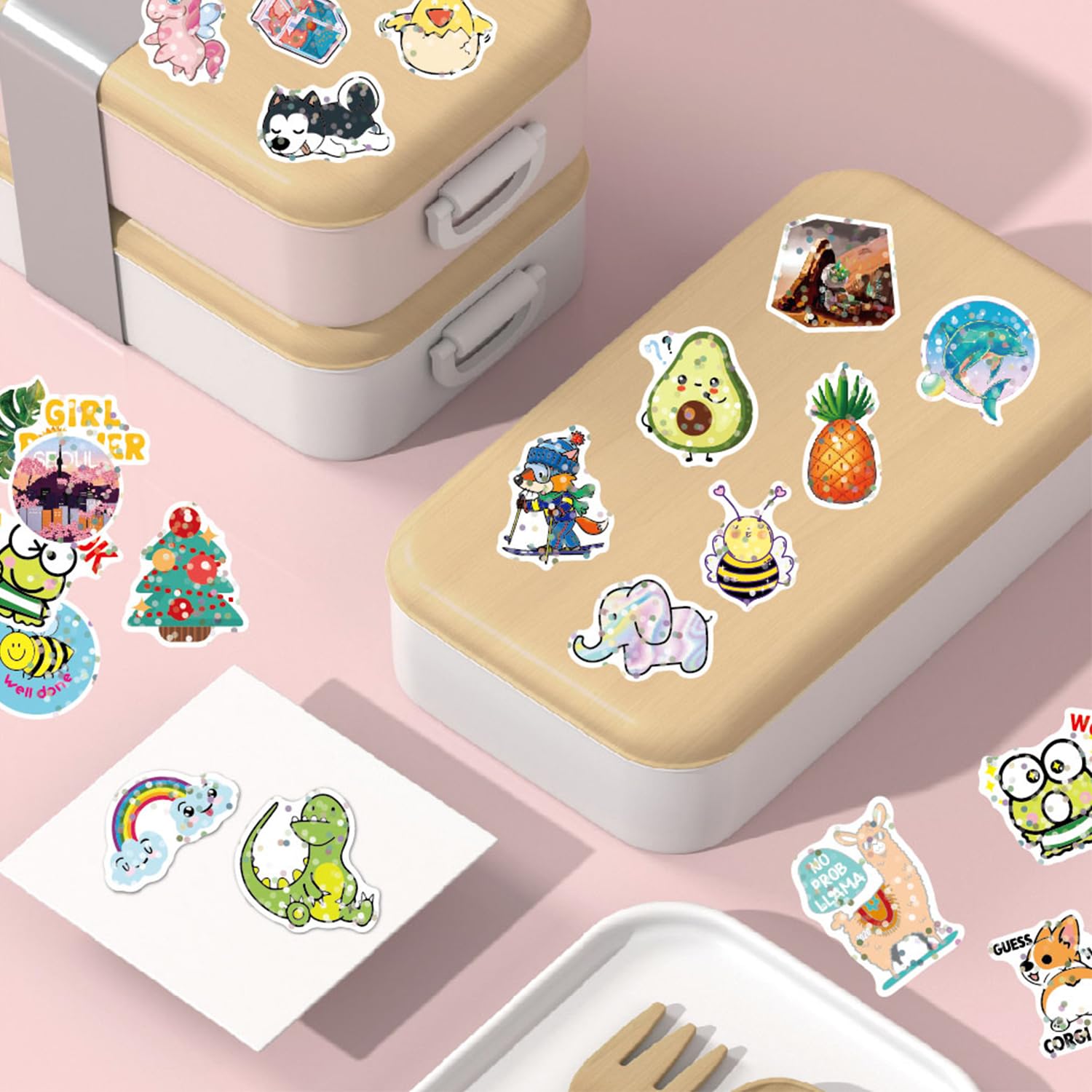 100 Adesivi Criceti Per Bambini - Confezione Maxi In Vinile Per Laptop, Skateboard, Bottiglie