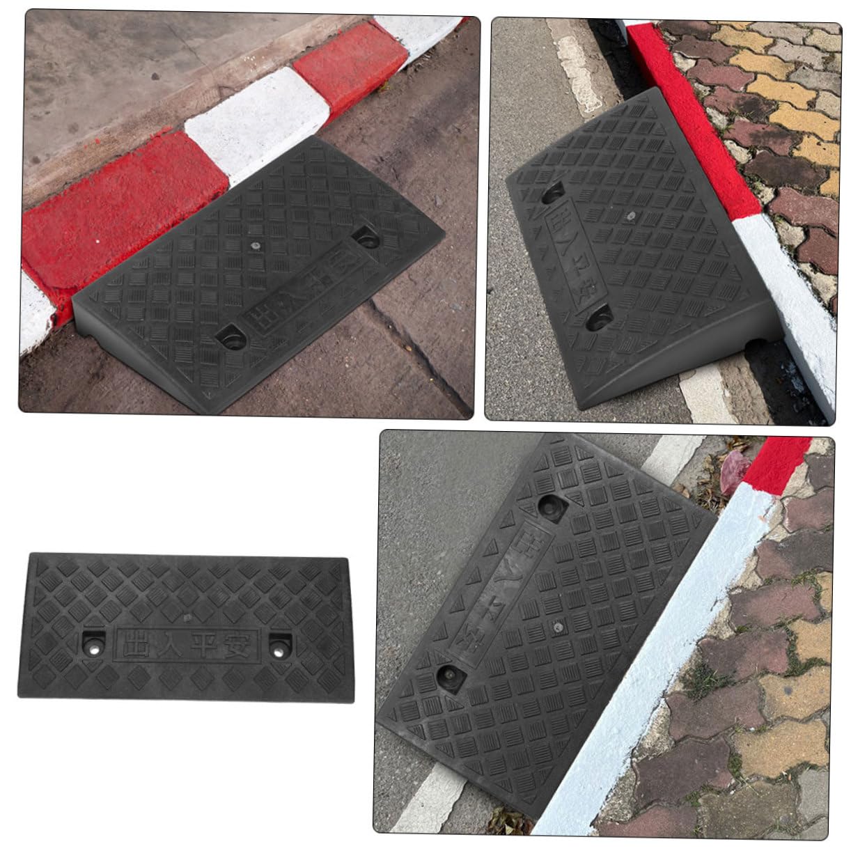 Rampa in Gomma Nera per Soglia Auto, Gradini e Accessi