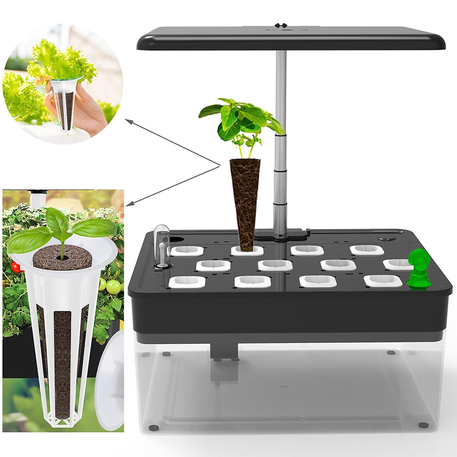 Grow Indoor Hydroponic Aquaponic System Schematic View Of Different