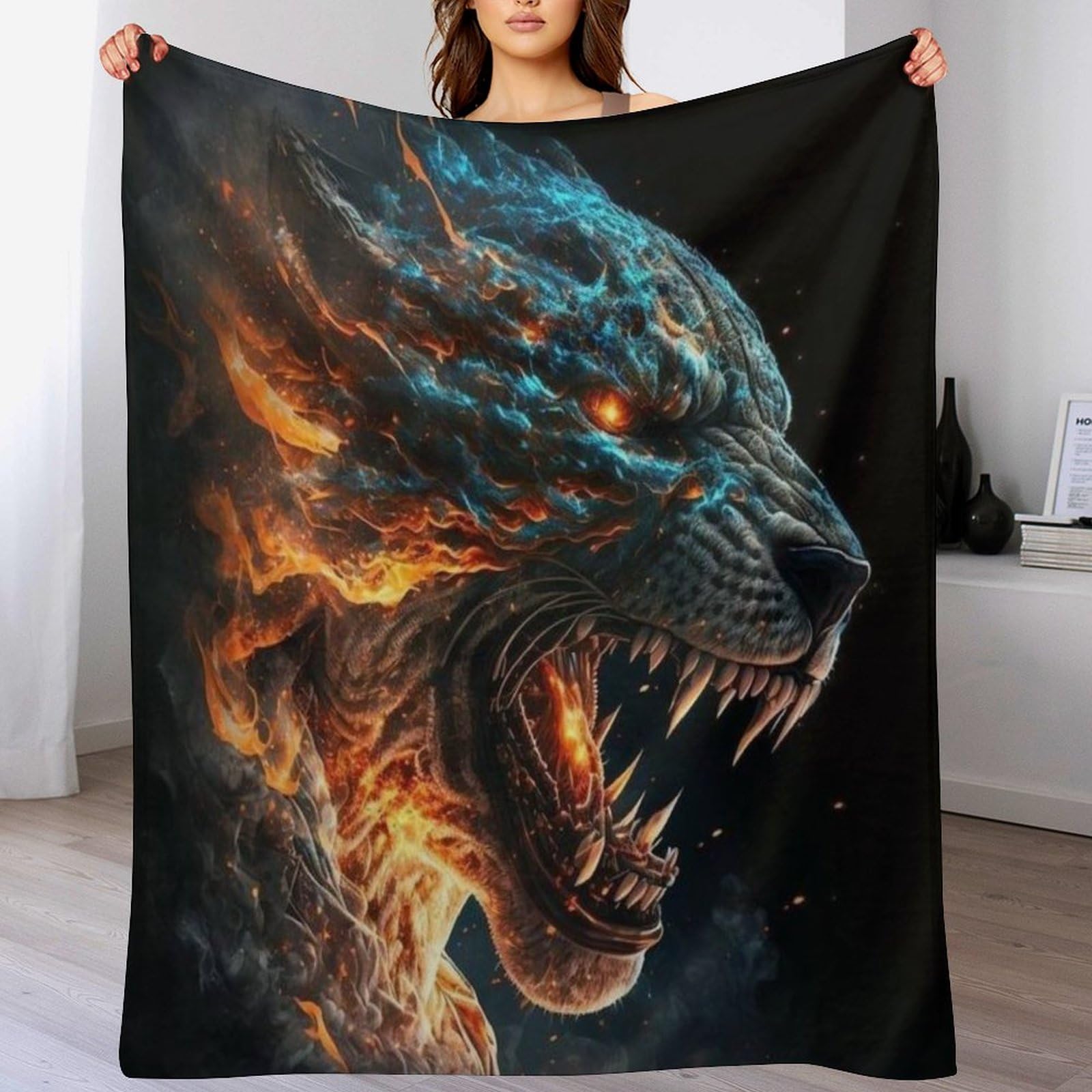 Couverture Polaire Léopard pour Soirée Canapé Cocooning