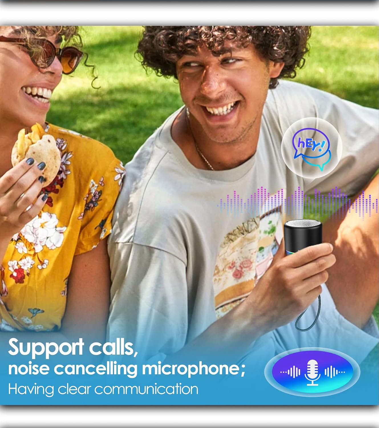 Portable Bluetooth Speaker Case Packed, Mini Speaker 5.4,12 Playtime & Noise Mic, Metal Cover, TWS Pairing, Wireless Speaker with RGB Lights for Home/Travel/Outdoor/Bike/Shower, Ideal Gift