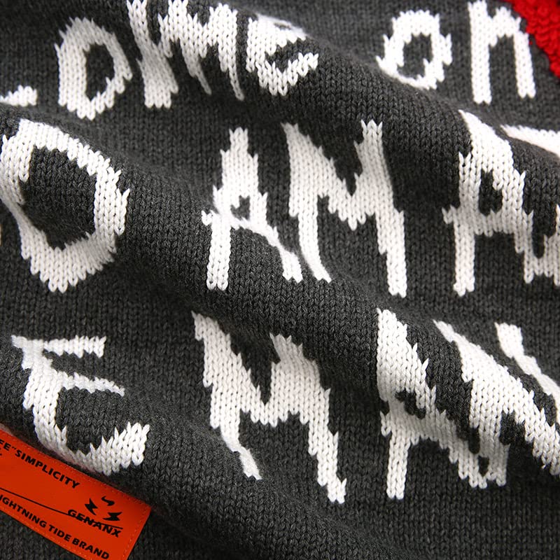 Fashion Casual Winter Fall Solid Graffiti Heart Layered Turtleneck High Neck Sweater4