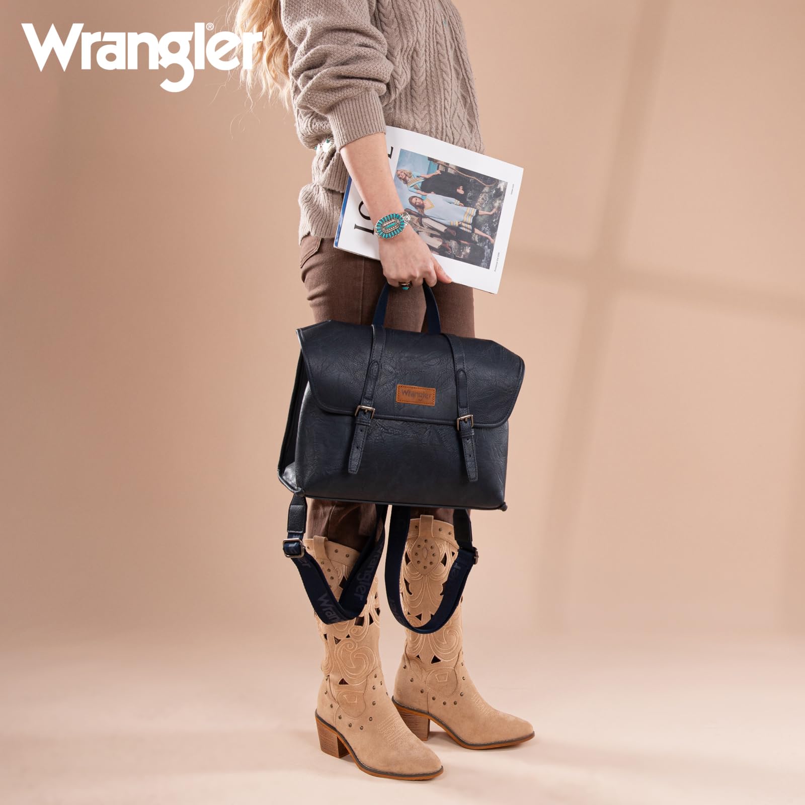 Montana West Wrangler, zaino convertibile da donna, borsa messenger, borsa da lavoro per lavoro, viaggi, ufficio