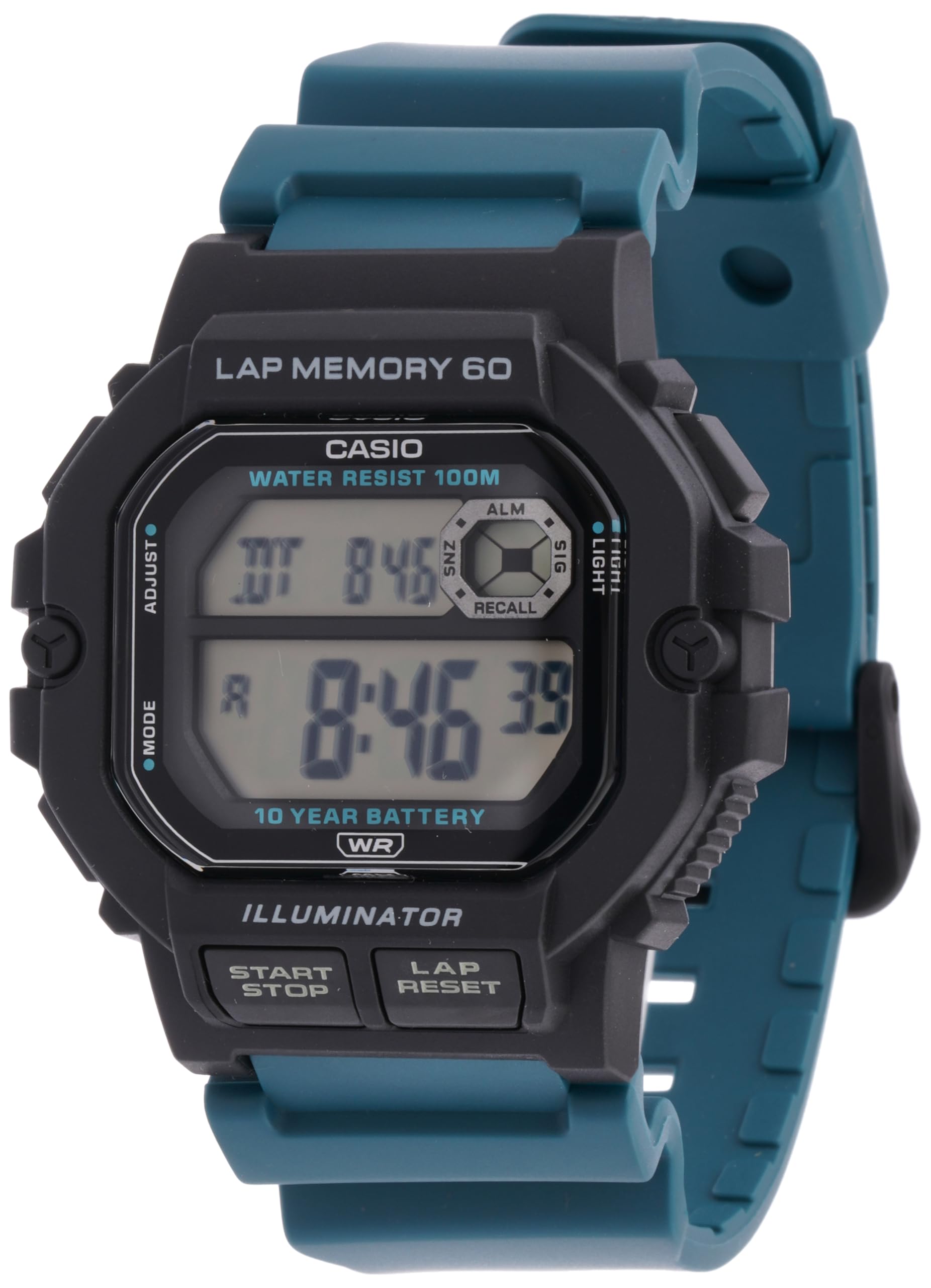 Casio WS1300H Series | Digital Watch | 100 Meter Water Resistance | LED Backlight | 1/100 SEC Stopwatch | Tide Graph | Coundtown Timer | LED Light | Multi Function Alarms | 10 Year Battery