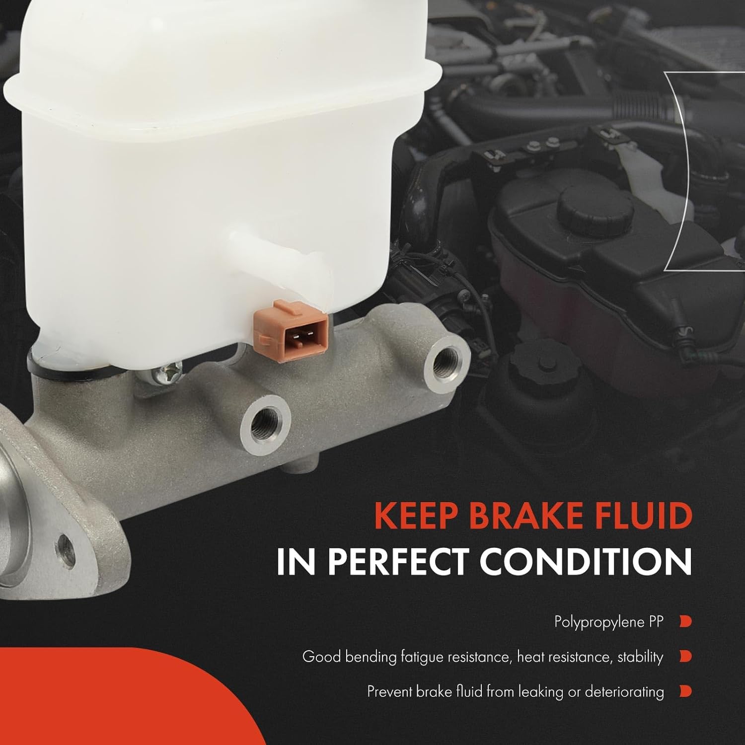 A-Premium Brake Master Cylinder with Reservoir and Sensor Compatible with Hyundai Vehicles - Sonata 2006-2010, Azera 2006-2013, Without Electronic Stability Control