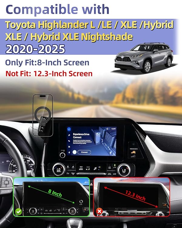 Car Phone Mount for 2020-2026 Toyota Highlander 8-inch Screen Accessories by PZK - Used condition - Image 2