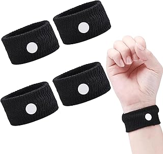 リストバンド 薄手 4本セット 左右兼用 手バンド 伸縮性 通気性 蒸れにくい 大人も子供も兼用 軽量