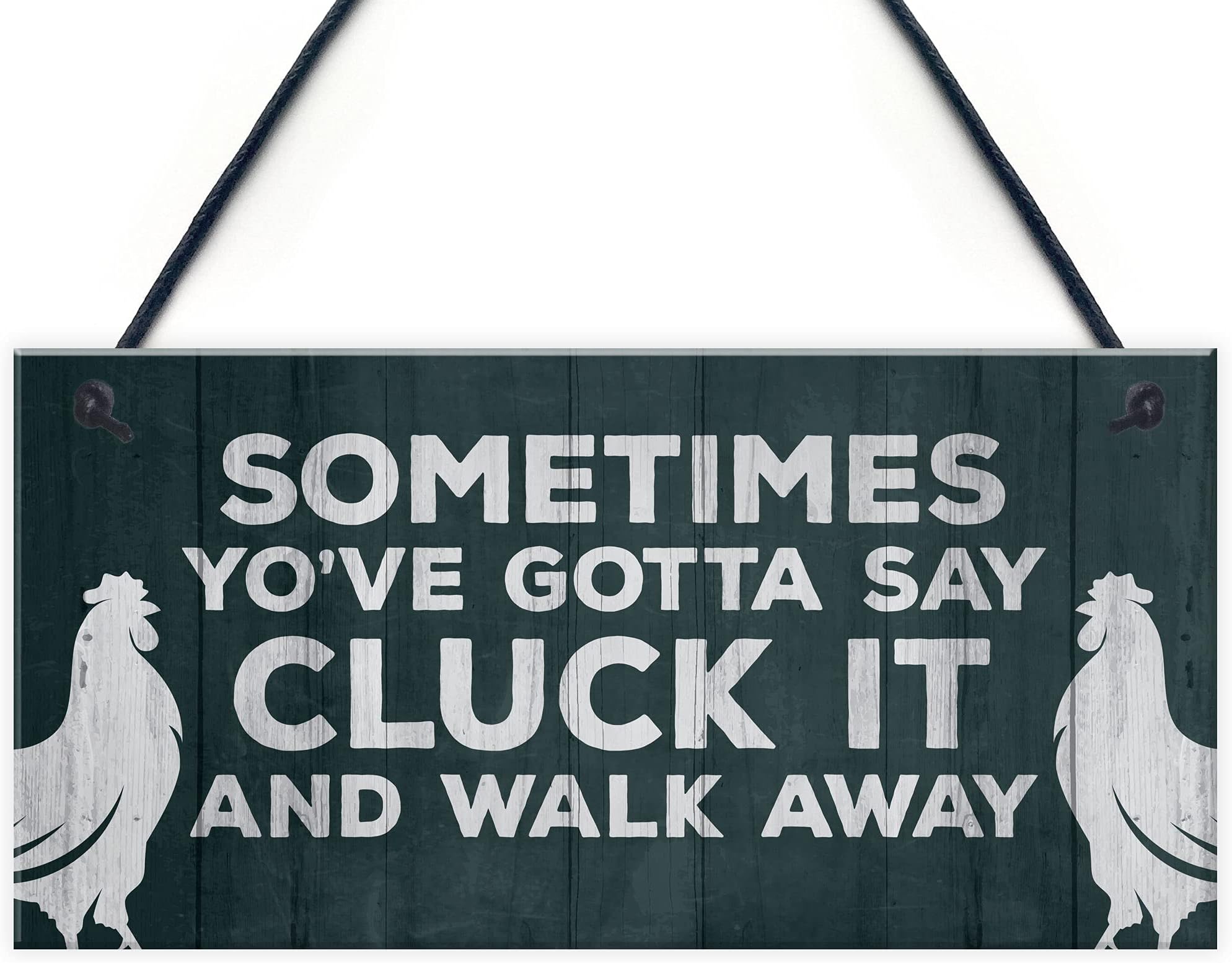 Red Ocean Funny Chicken Coop Sign Novelty Chicken Gifts Hanging Garden Sign Pet Animal Gifts