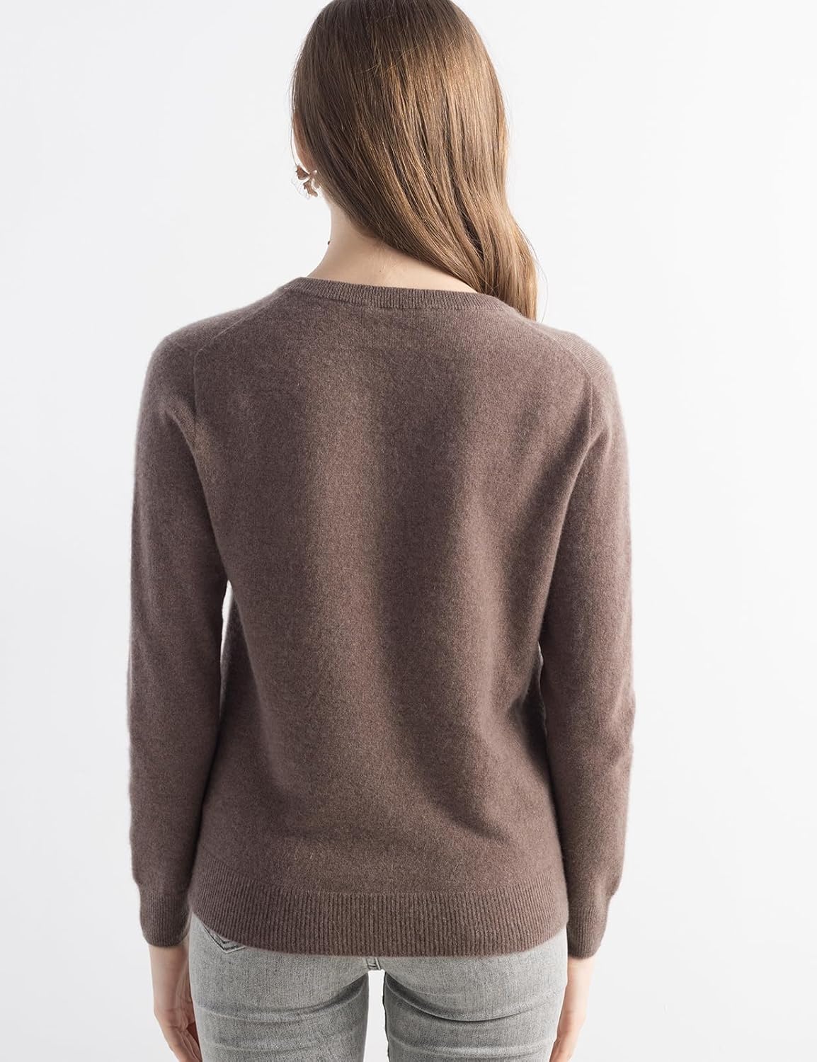 Chanyarn 100% Pure Cashmere Women's Sweater 2025 Fall Winter V-Neck Long Sleeve Warm Soft Seamless Knit Sweater - Image 6