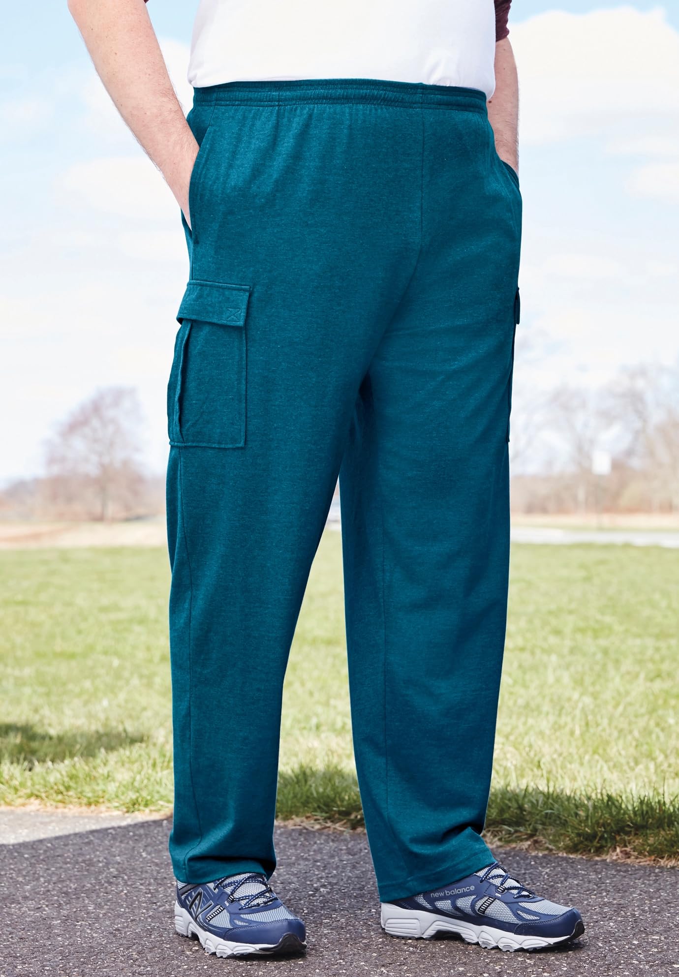 KingSize Mens Big & Tall Lightweight Jersey Cargo Sweatpants product thumbnail 7