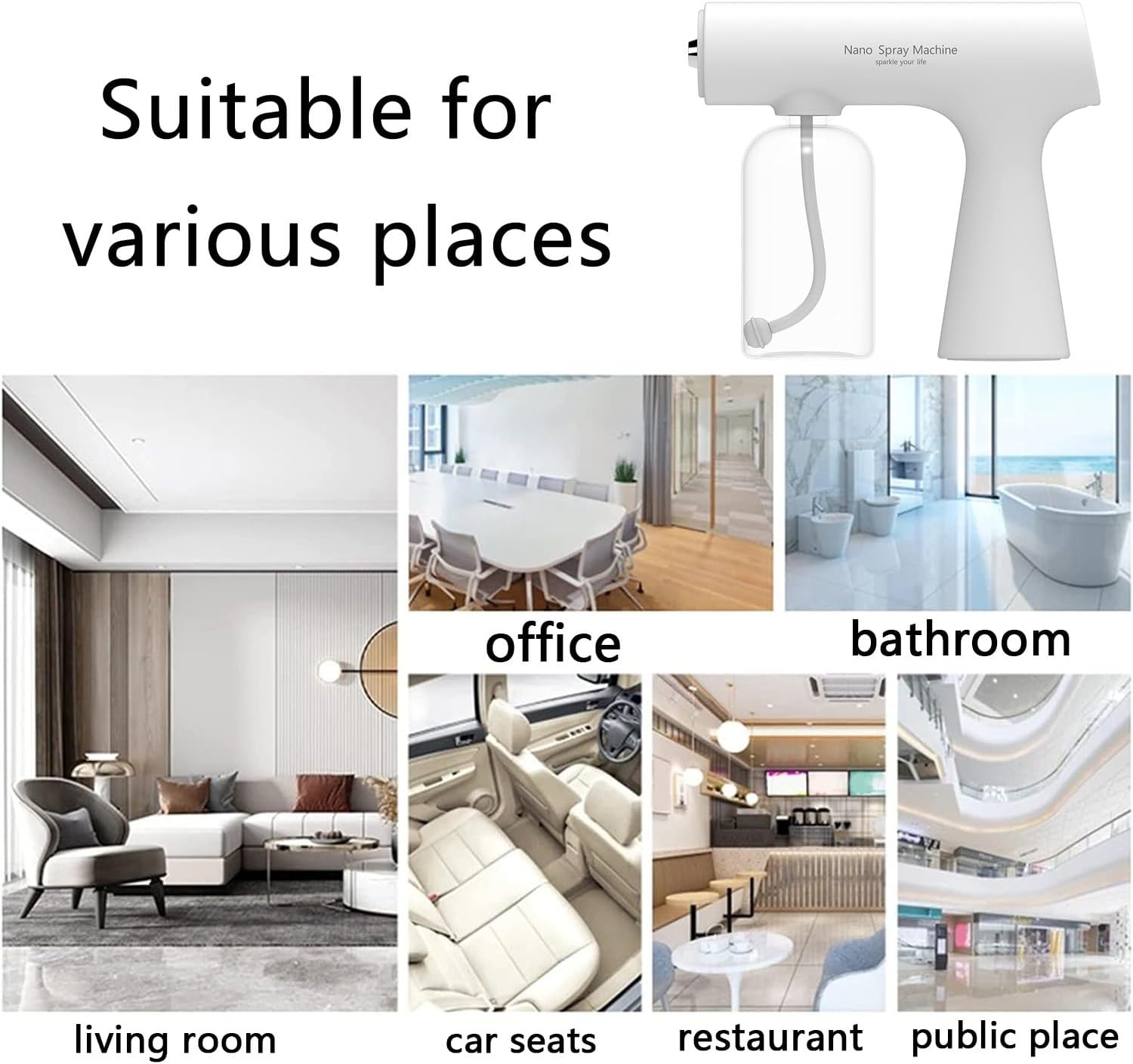 Rechargeable Handheld Nano Sprayer with Blue Light, Ideal for Watering Plants and Trees (K5S Model) - Image 3