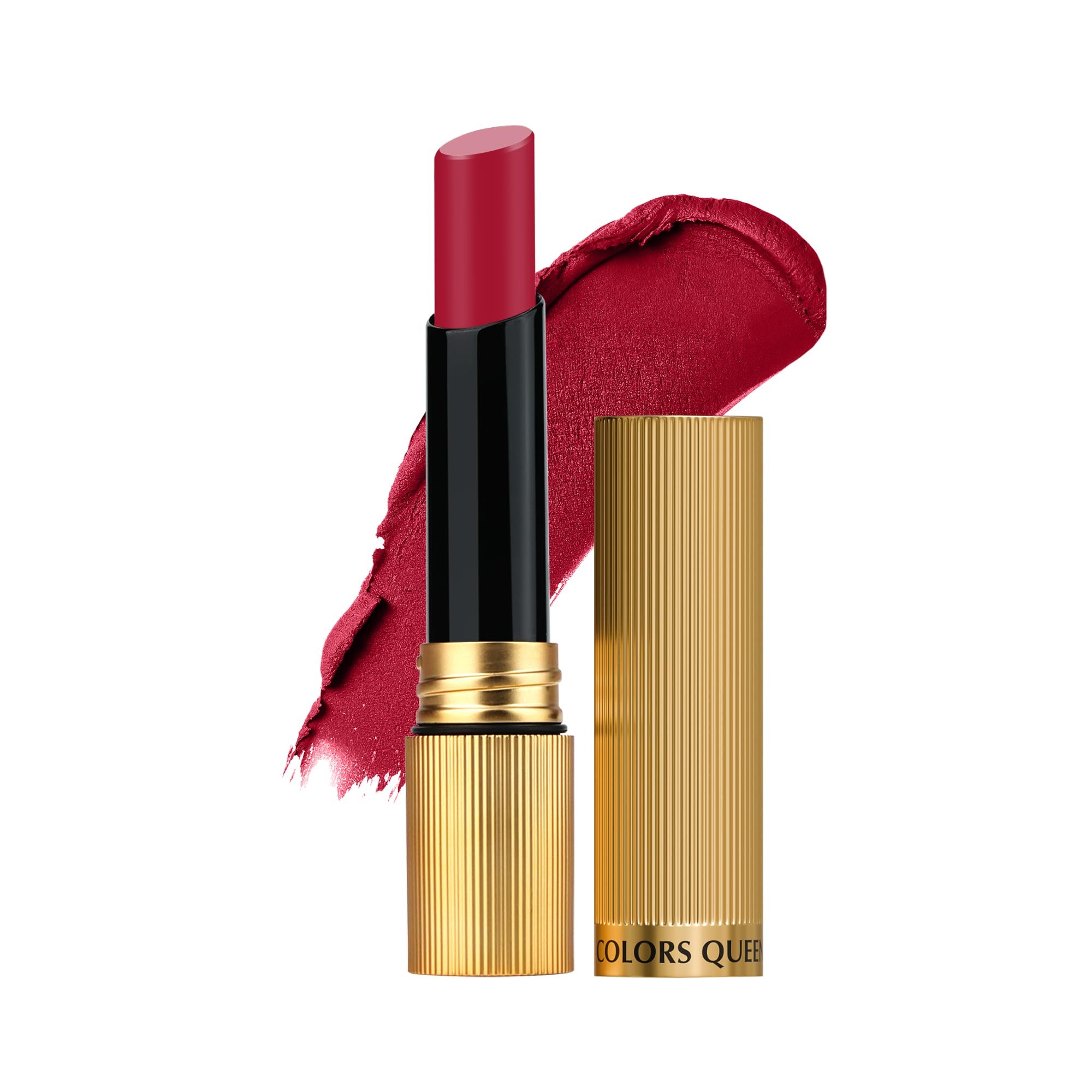 Colors Queen Hold Up Full Day Non-Transfer Matte Lipstick | Long Lasting and Weightless Formula | Intense Color Pay Off | Waterproof Lipstick for Women (107 - Bridal Mehroon, 4g)-image-20