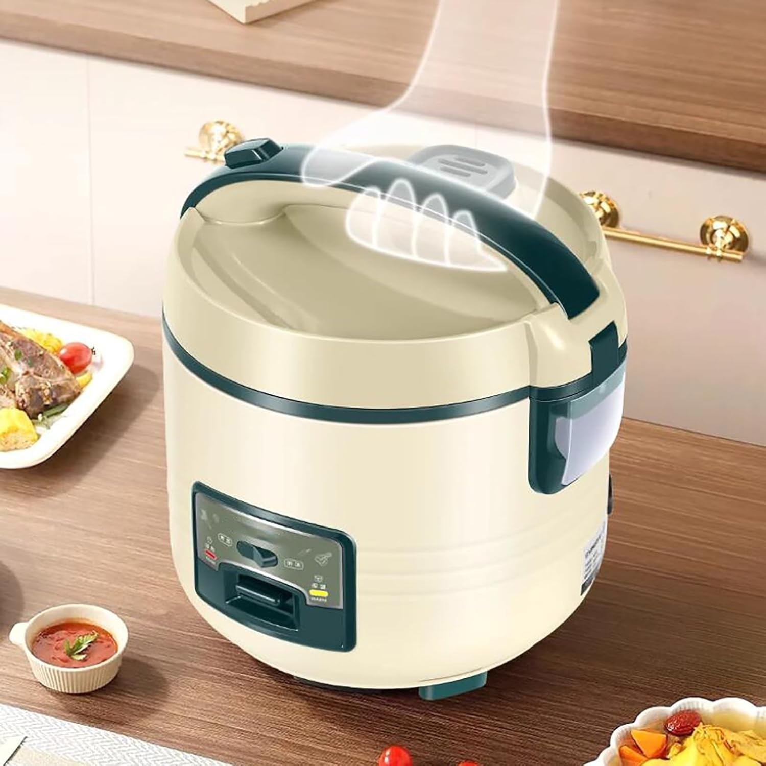 Rice Cooker (2-6L) Household Rice Cooker, Non-stick Inner Pot, Intelligent Insulation, Make Rice & Steam Healthy Food & Vegetables，220-240V US/EU Power(4L)