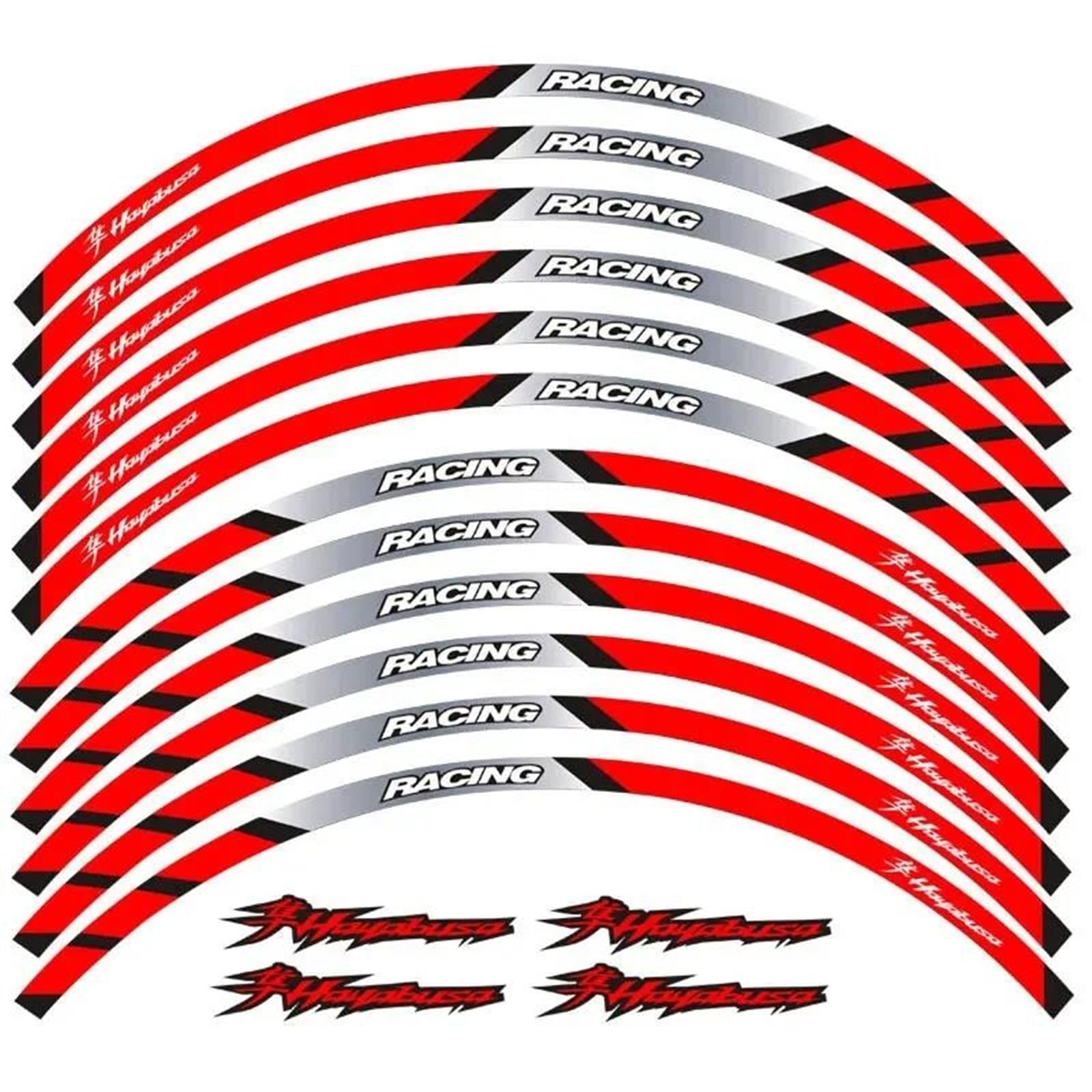 Motorcycle Wheel Stickers Sports Edge Stripe Reflective Film for Suzuki for Hayabusa GSXR 1300(Color1)