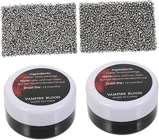 BESTOYARD 2Pcs Ferramentas De Maquiagem Esponjas De Maquiagem Para Rosto Gel De Cicatriz Gel Preto Sarna Falso Sangue Preto Pontilhado Esponja Plasma De Sangue Falso Gel De Sangue Falso