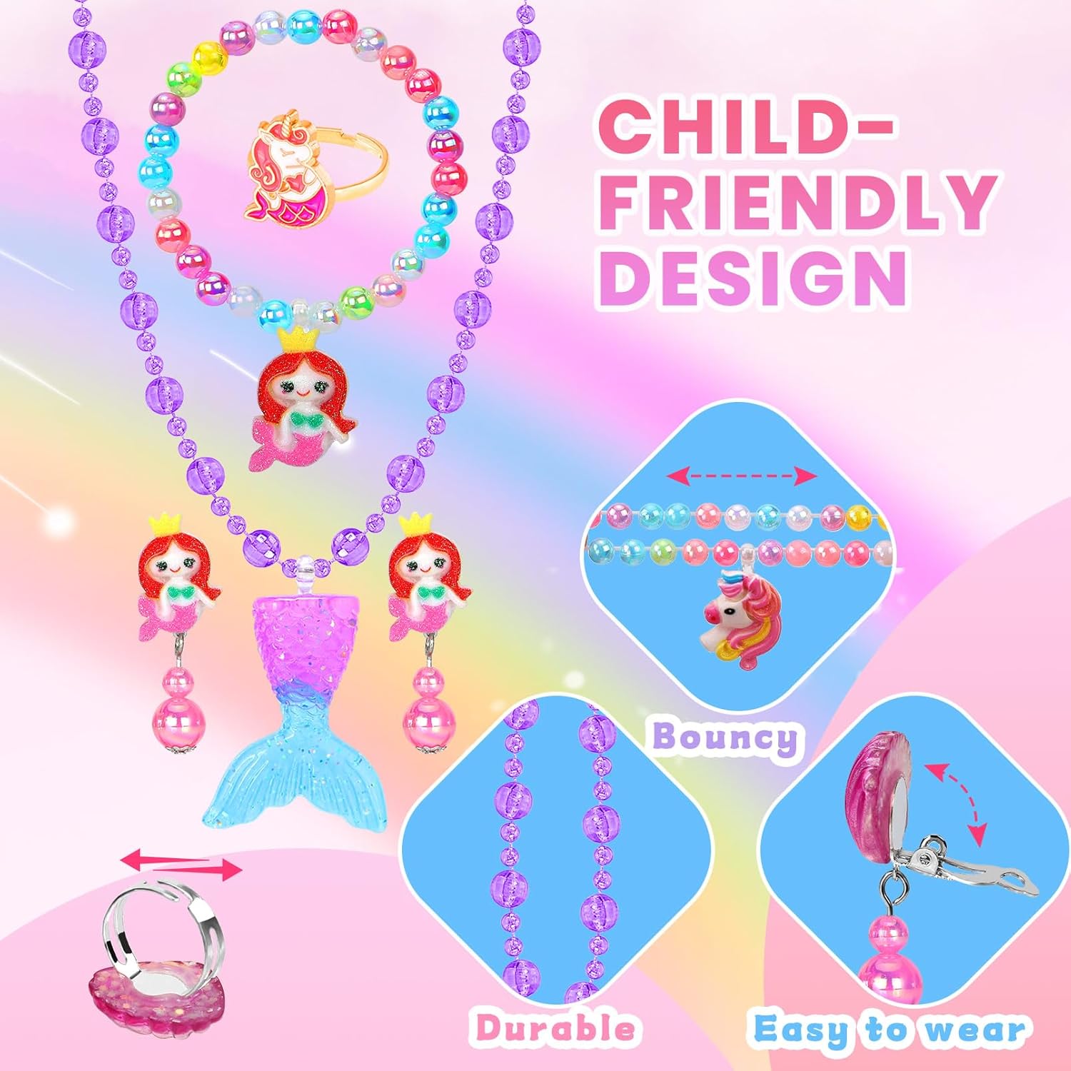 Little Girl Jewelry Rings Toys in Box, Adjustable Rings for Kids, 24 PCS Cute Costume Jewelry Princess Party Favors Birthday Easter Christmas Valentines Gifts for 3 4 5 6 7 8 9 Year Old Girls
