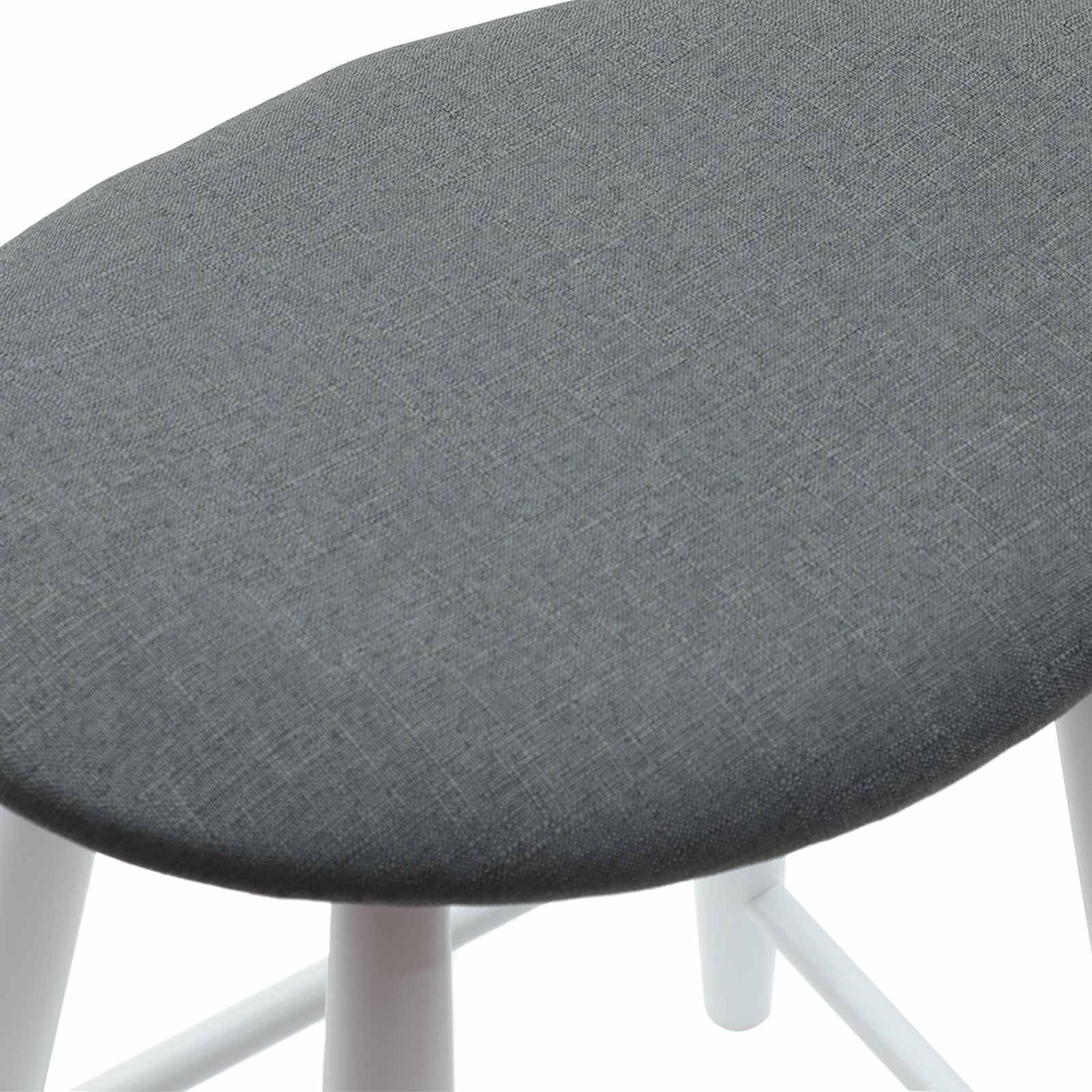 Juego de 2 sillas de comedor, color blanco, 46 x 37 x 63 cm, madera de caucho maciza, para una experiencia de asiento cómoda
