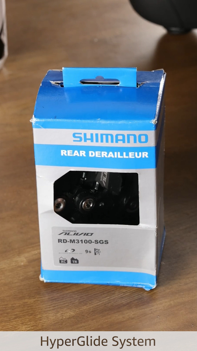 Shimano Alivio M3100 Rear Derailleur - 9-Speed, Shadow Design, SGS Long Cage, Black