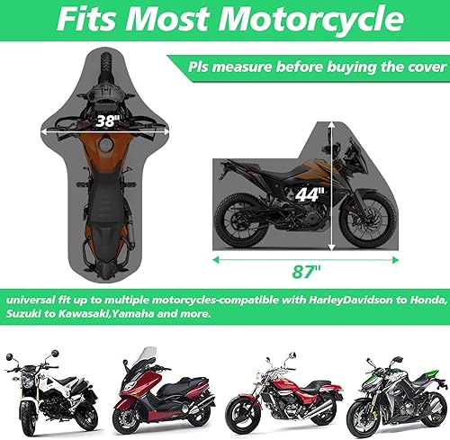 Miniatura 7 de XYZCTEM Funda de motocicleta de alta calidad de 18 capas impermeable para todo clima, resistente a la intemperie, protección solar UV, polvo