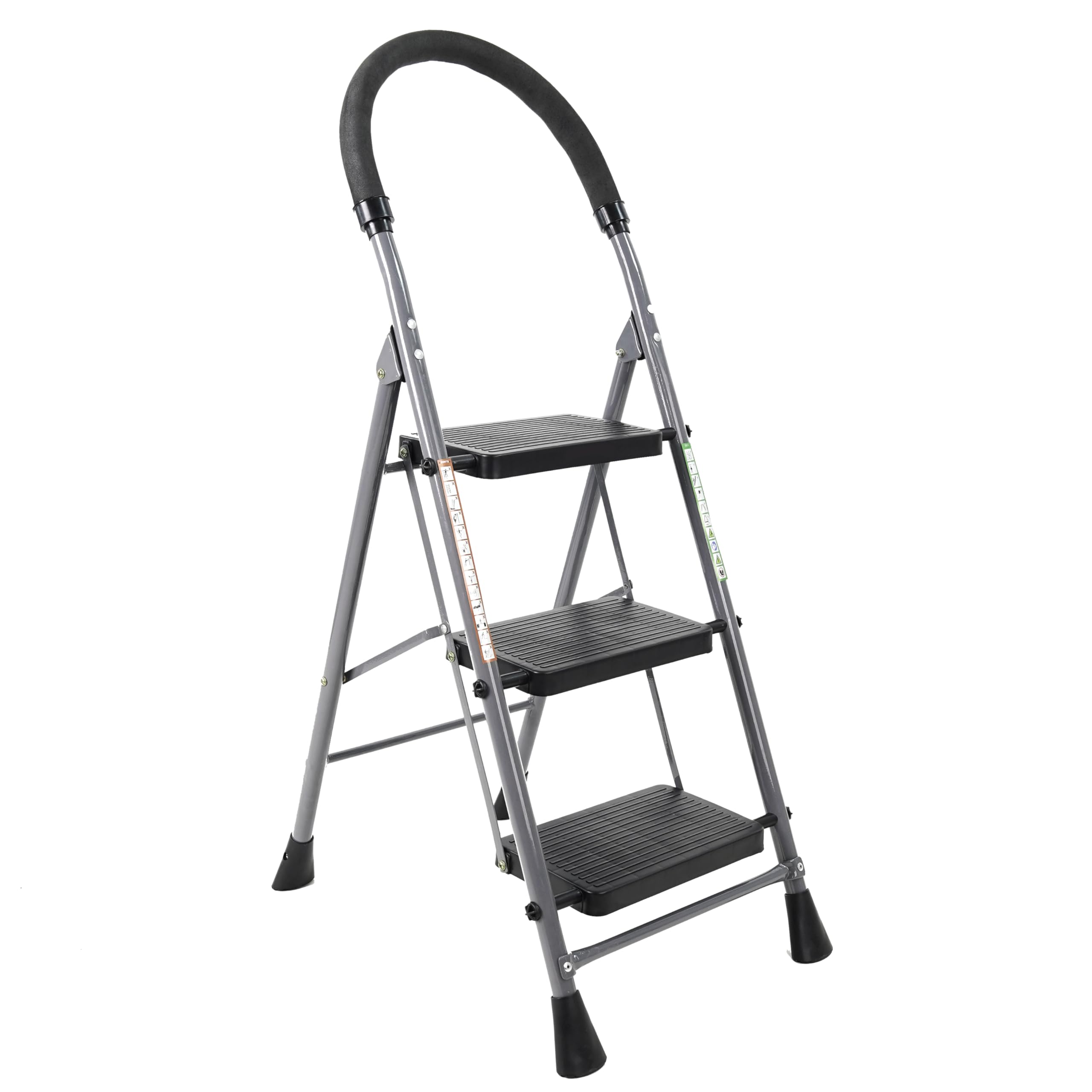 Naayaab Craft Step Stool Folding 3 Step Ladder | Heavy Duty Metal Iron Sturdy Wide Pedal | Lightweight | Anti-Slip | Portable & Collapsible | Step Ladder Perfect for Kitchen & Household (B0D9SZRLDL) Amazon Price History, Amazon Price Tracker