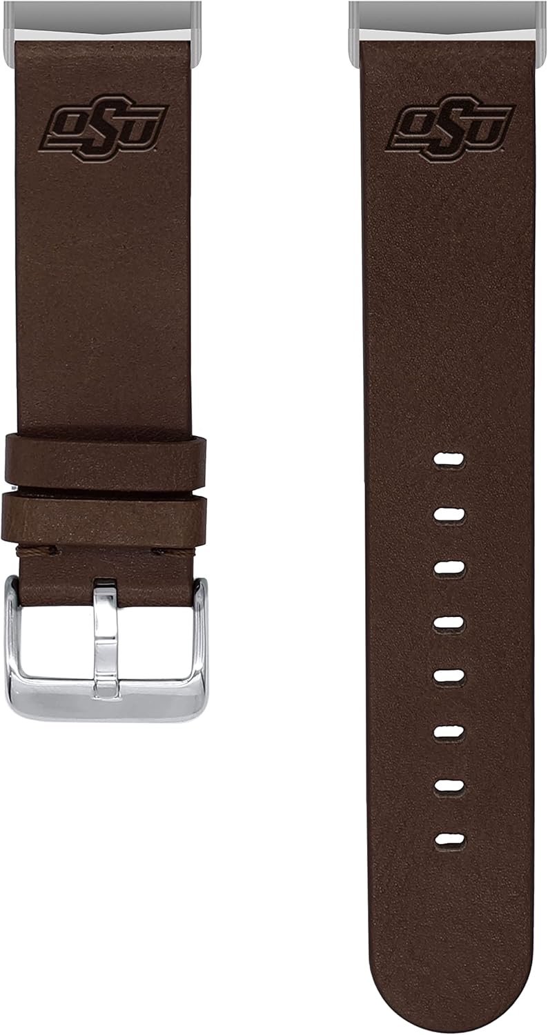 Affinity Bands Oklahoma State Cowboys Leather Watch Band Compatible with Fitbit Versa 3 and Sense