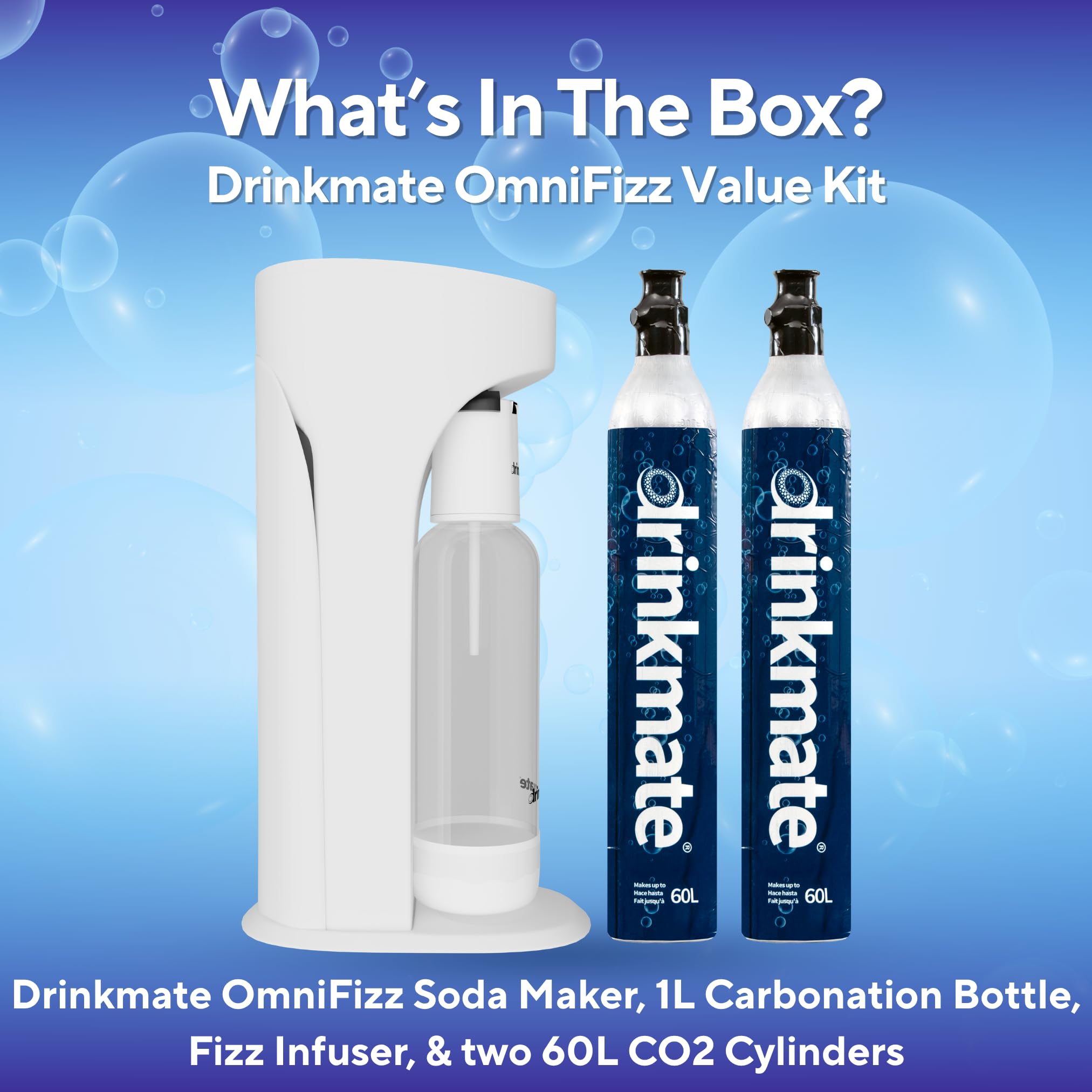 Amazon.com: Drinkmate OmniFizz Sparkling Water Maker & Soda