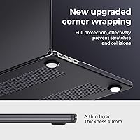 Vista 41 de EooCoo Funda compatible con MacBook Air de 15 pulgadas M5 2026 2025-2023 Release M4 M3 M2 modelo A3448 A3241 A3114 A2941, carcasa rígida de negro