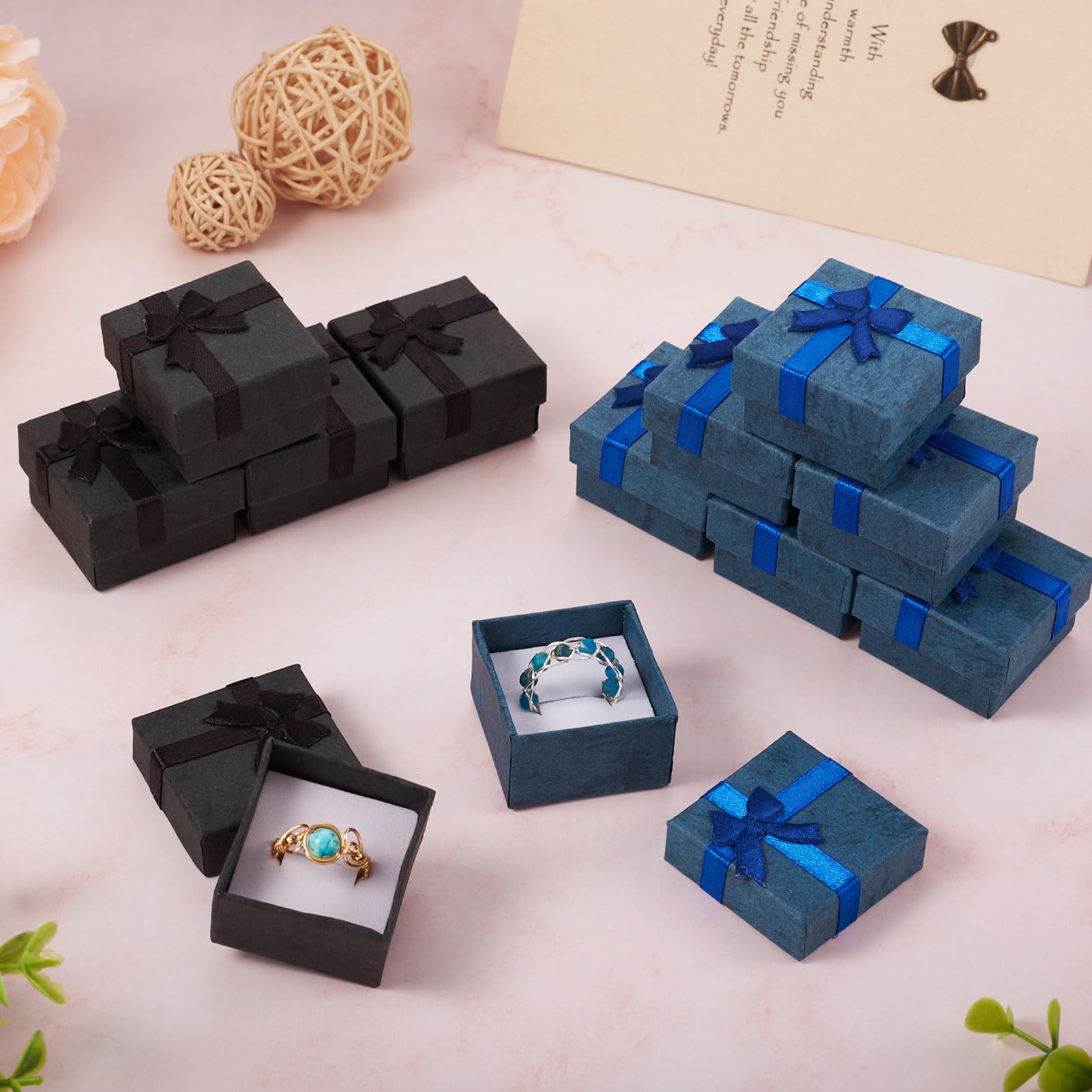 VEGCOO 12 pezzi Piccola scatola per gioielli, scatole regalo di