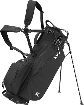 KVV Lightweight Golf Stand Bag with 7 Way Full-Length Dividers, 5 Zippered Pockets, Automatically Adjustable Dual Straps,Elegant Design