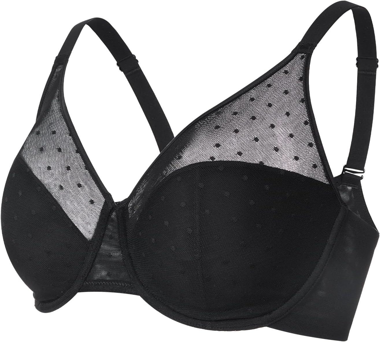 Minimizer Bras for Women Unlined Full Coverage Lace Bra with Supportive Underwire for Large Bust