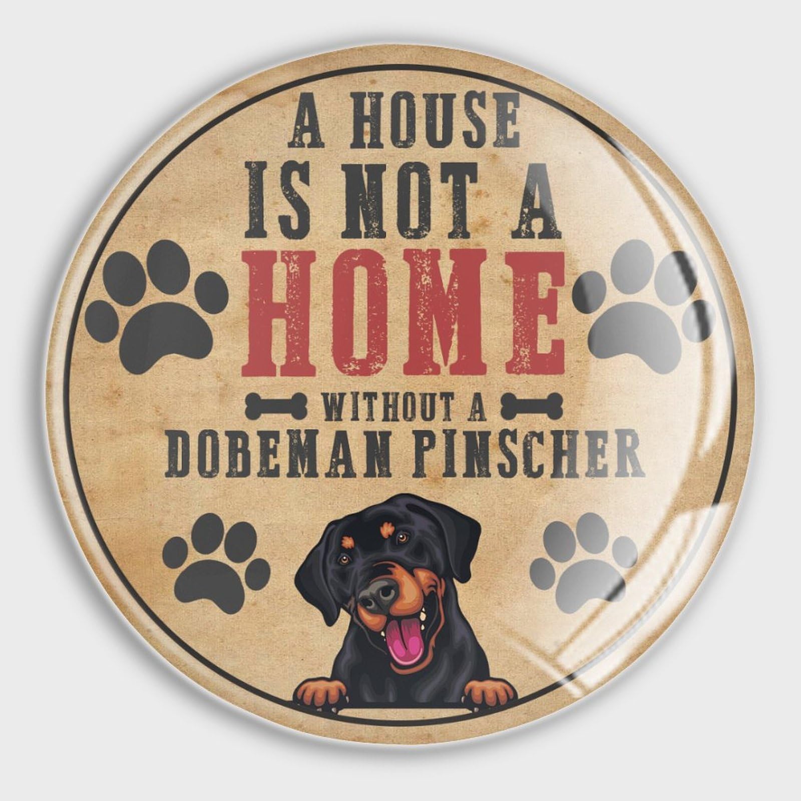 Aimants de réfrigérateur verre Dobermann tableau blanc magnet chien