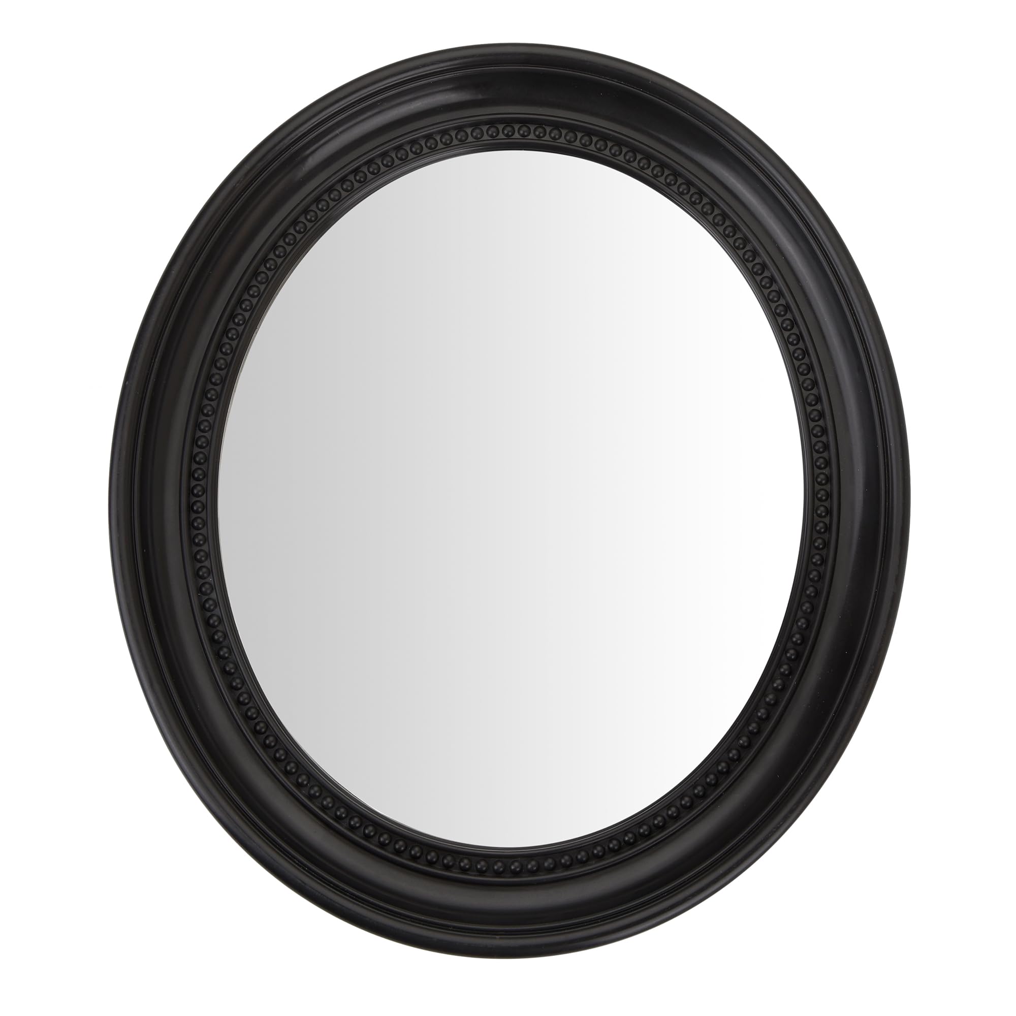 Funerom Oval Bathroom Mirror Bedroom Mirror Wall Mirror (Black, Small)