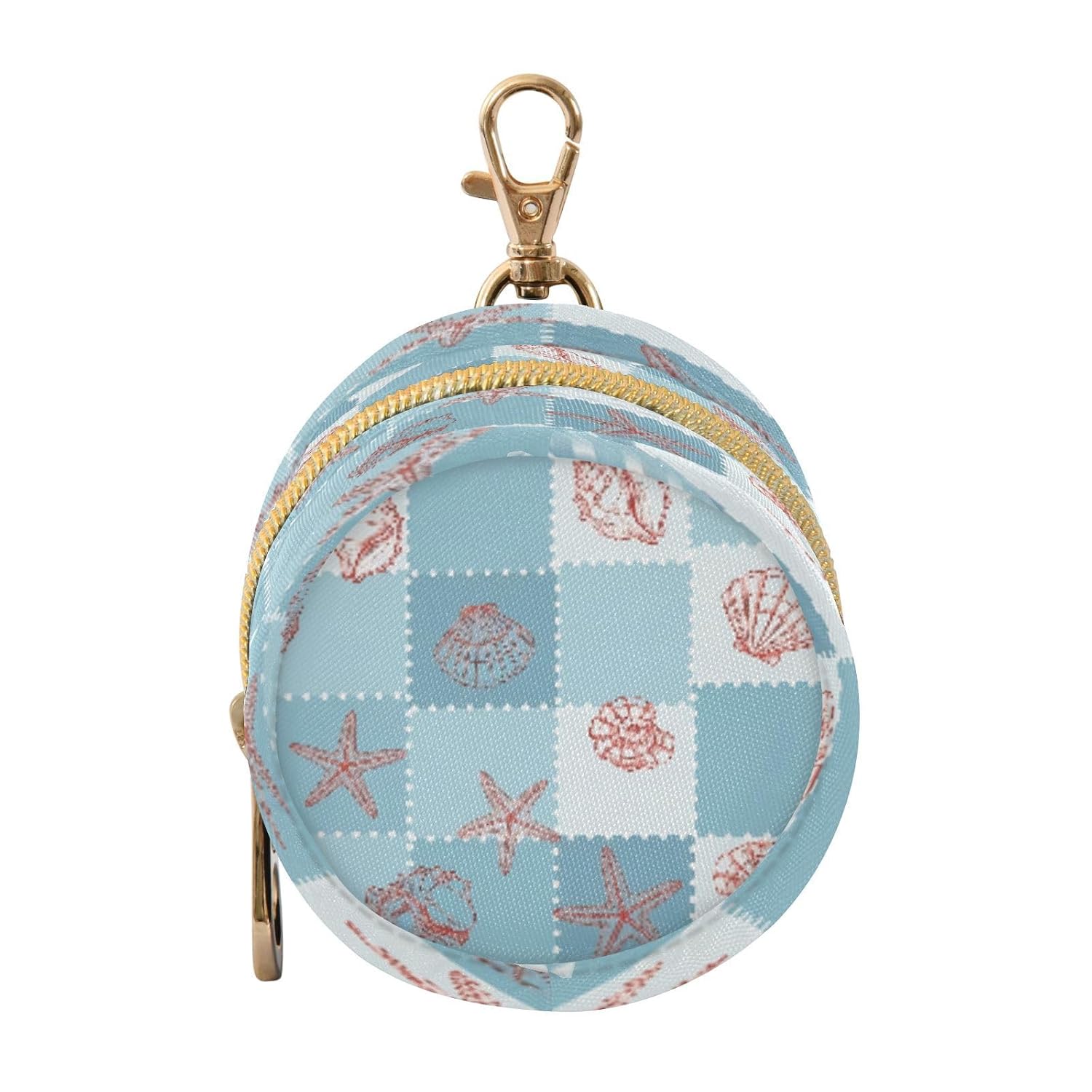 Shell Stamp Grid Portable Travel Pacifier Holder Case Pacifier Pouch