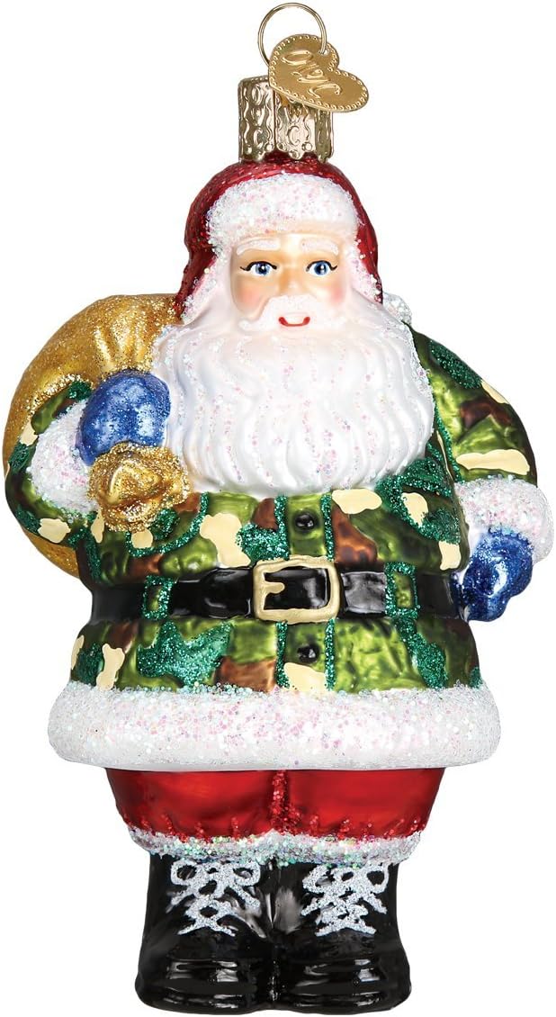 Old World Christmas Snowy Owl Tree Top Glass Blown Ornament for Christmas Tree, Handcrafted Holiday Decoration, Tree Topper Collection
