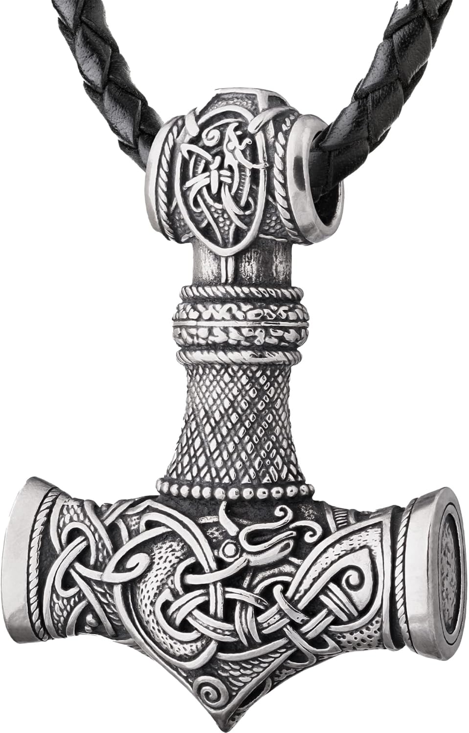 Mjolnir Pendant – Thor’s Hammer Necklace Size Extra Large – Viking Jewelry – Scandinavian Nordic Style – Norse Jewelry for Men Women