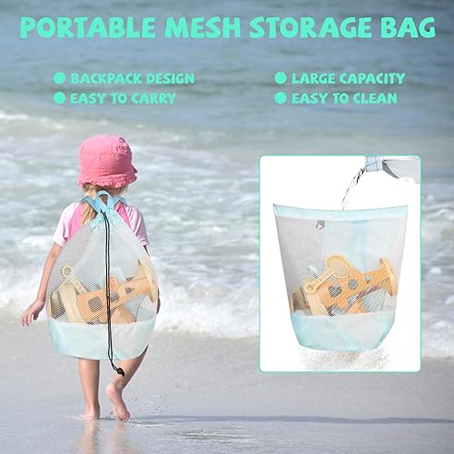 Vista 7 de LBAIBB Juguetes de arena, juguetes de playa para niños, juguete de caja de arena, rueda de arena y juguetes de rueda de agua, incluye pala de cubo