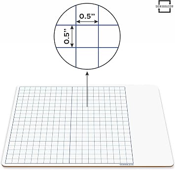 SCRIBBLEDO XY Axis Coordinate Graph Boards 11x14 for Classroom Math 10 Set