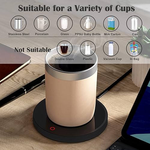 Miniatura 5 de Midgod Calentador de taza de café, calentador de café eléctrico para escritorio con apagado automático, calentador de tazas para café y té,