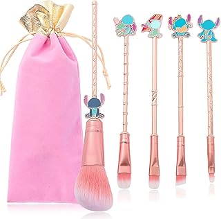 Juego de 5 brochas de maquillaje rosas todo e...