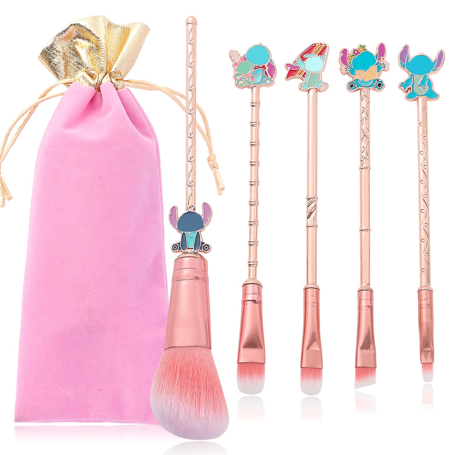Cute Anime Makeup Brushes Set,Classical Cartoon Cosmetic Brush, Blending,Face Powder,Eyeshadow Make Up Kit, Best Gift for Girl & Young Women