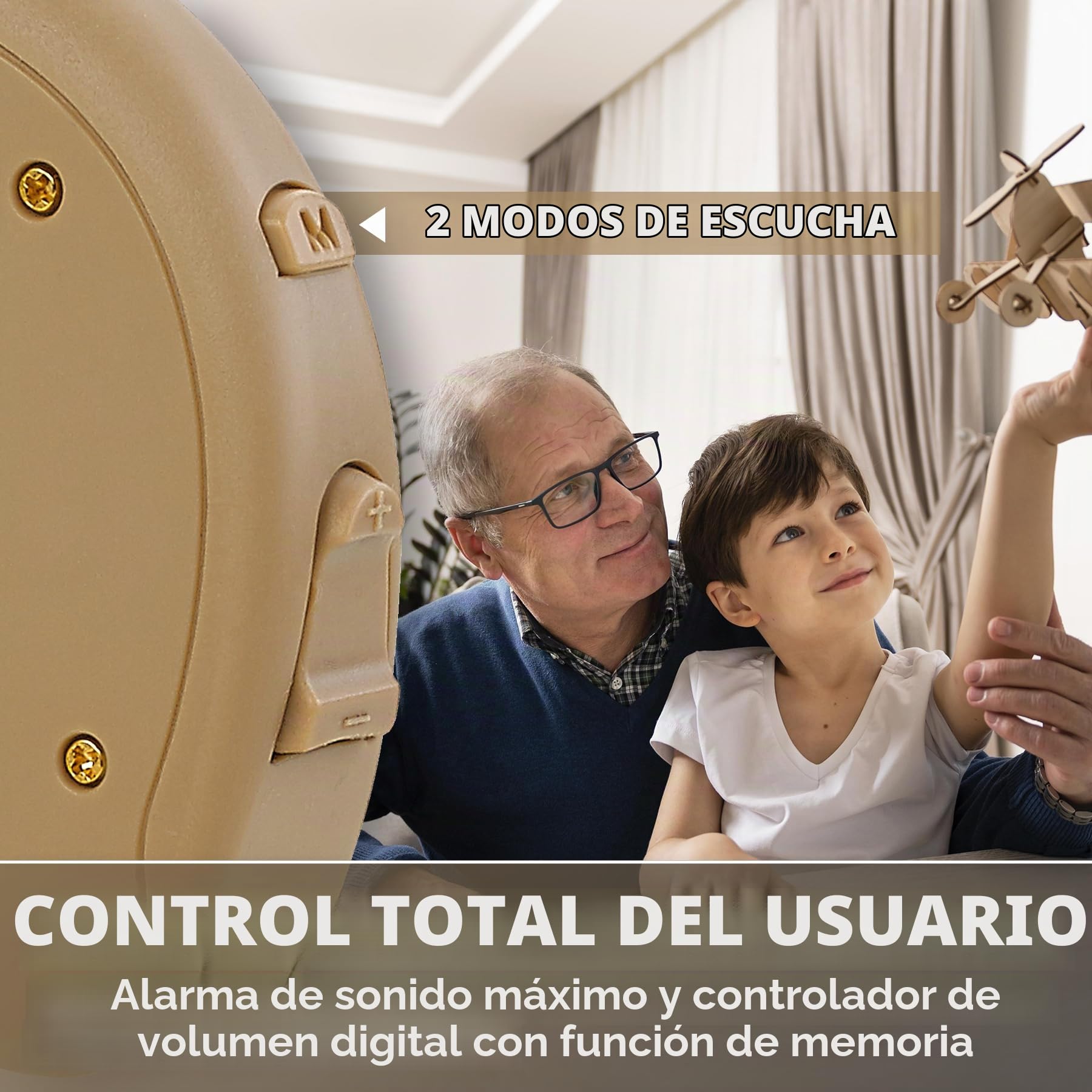 Amplificador auditivo personal moderno de alta potencia MEDca