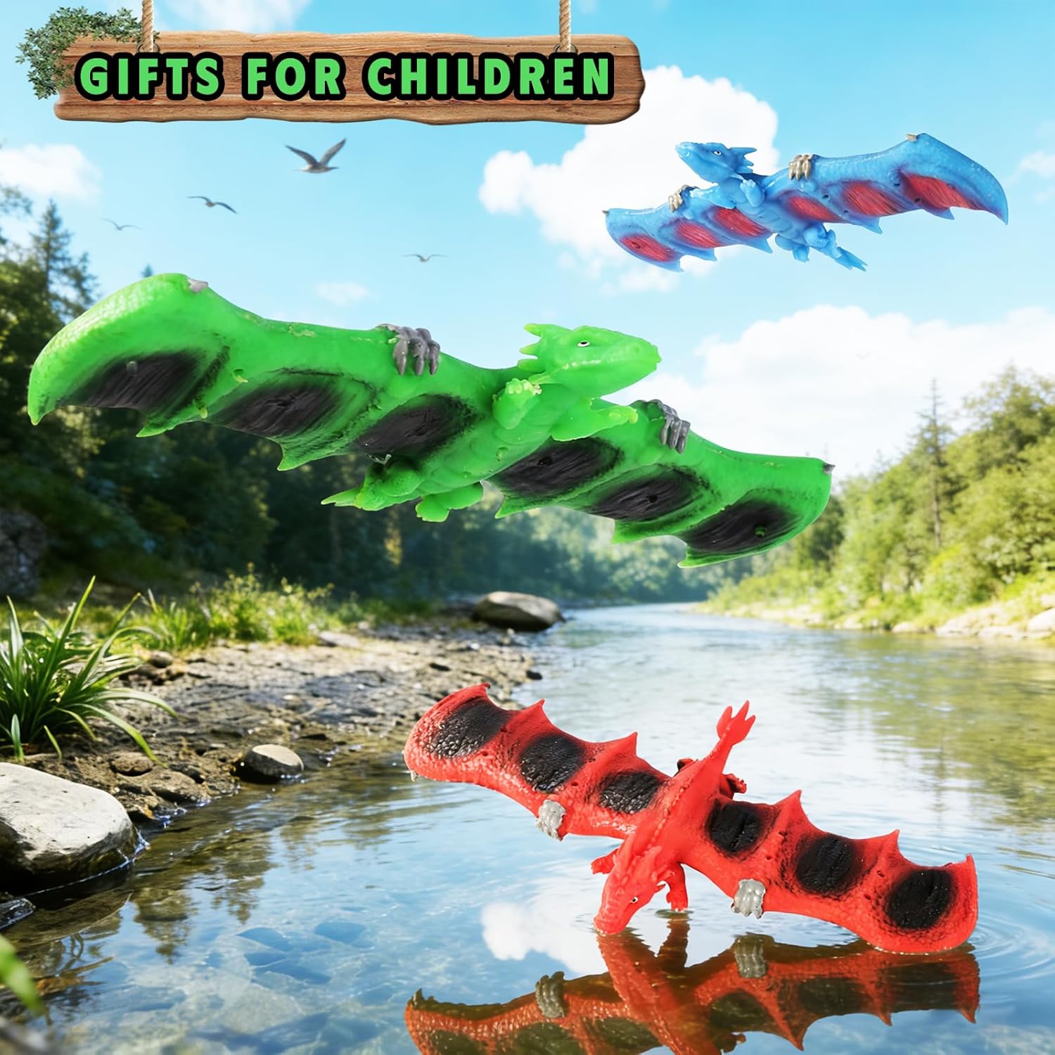 Dinosaur Slap Bracelets，Animals Slap Bracelets for Kids Girls Boys Easter Birthday Party Favors 3PCS