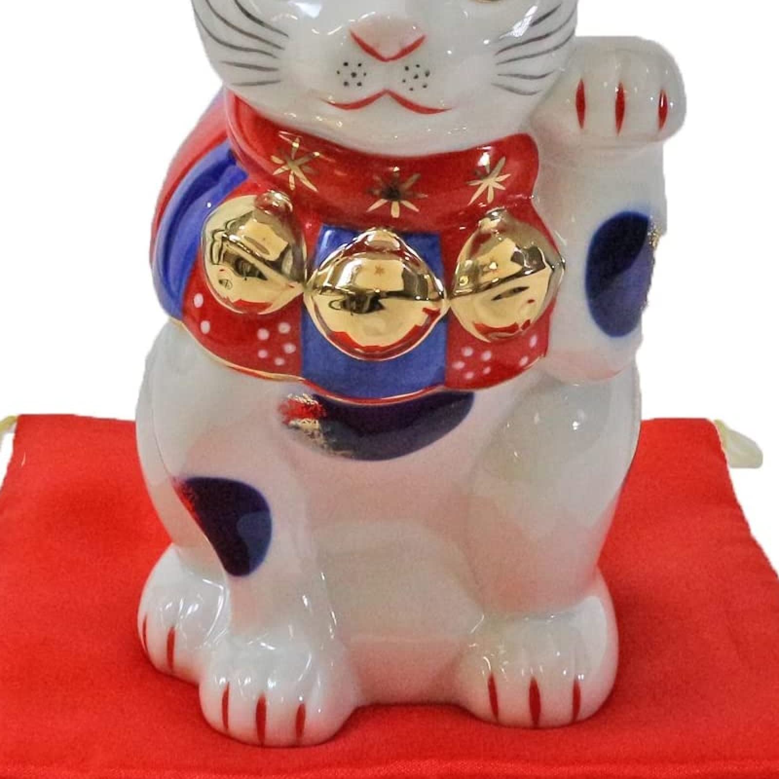 Amazon.co.jp: 薬師窯(yakushigama) 染錦招き猫(7号) 【7753】 運気
