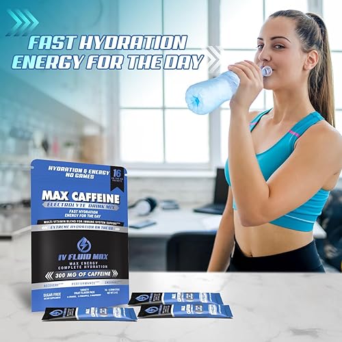 Miniatura 6 de Aceleración de hidratación - 300 mg de cafeína - Mezcla de electrolitos + bebidas energéticas - Bebida preentrenamientorecuperación